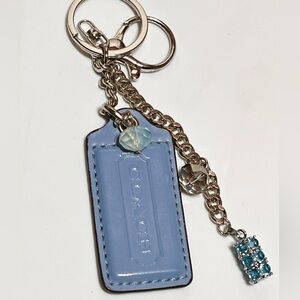 Coach Hangtag In Handmade Keychain Periwinkle Blue